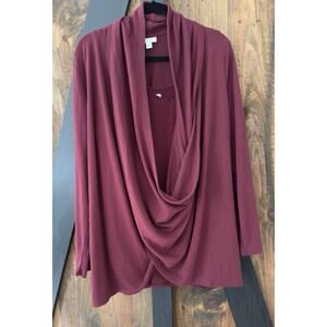 J. Jill Pure Jill Cardigan Sweater Draped Two Way Scarf w/Matching Tank Size XL